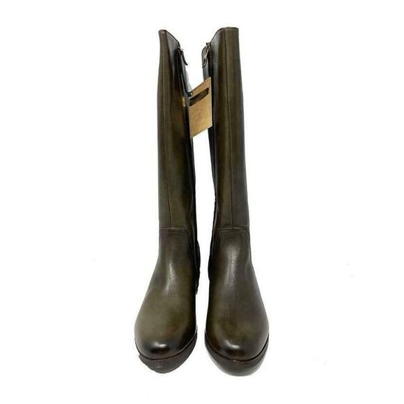 Bussola Lyon Boots in Military US 6 EU 36 | Greenish Brown | Side Zip | Tall - Picture 6 of 10